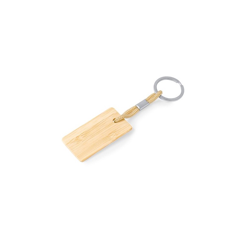 Porte-Clés Éco-responsable Personnalisable - Recbam Matières : bambou Couleurs : naturel objet promo petit budget