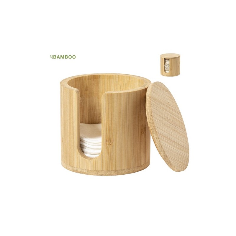 Distributeur Éco-responsable de Lingettes Démaquillantes Personnalisé Kiam Matières : bambou