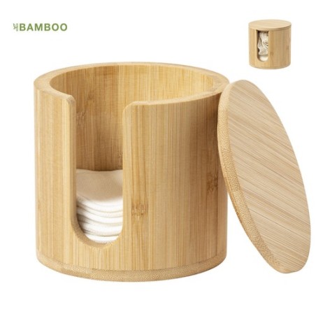 Distributeur Éco-responsable de Lingettes Démaquillantes Personnalisé Kiam Matières : bambou