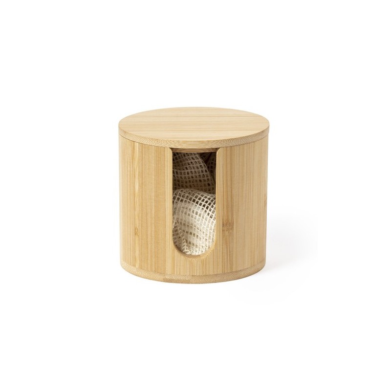 Distributeur Éco-responsable de Lingettes Démaquillantes Personnalisé Kiam Matières : bambou personnalisable avec votre logo