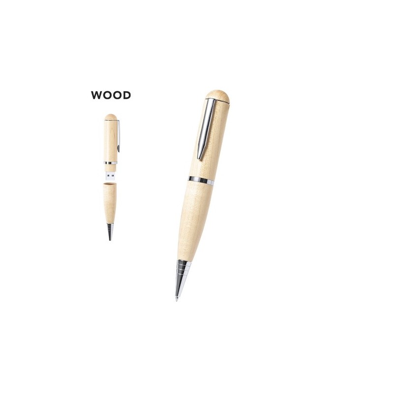 Stylo USB Pratique 16GB Personnalisé Kornon - Cadeau d'Entreprise Matières : bois