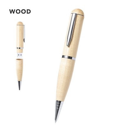 Stylo USB Pratique 16GB Personnalisé Kornon - Cadeau d'Entreprise Matières : bois