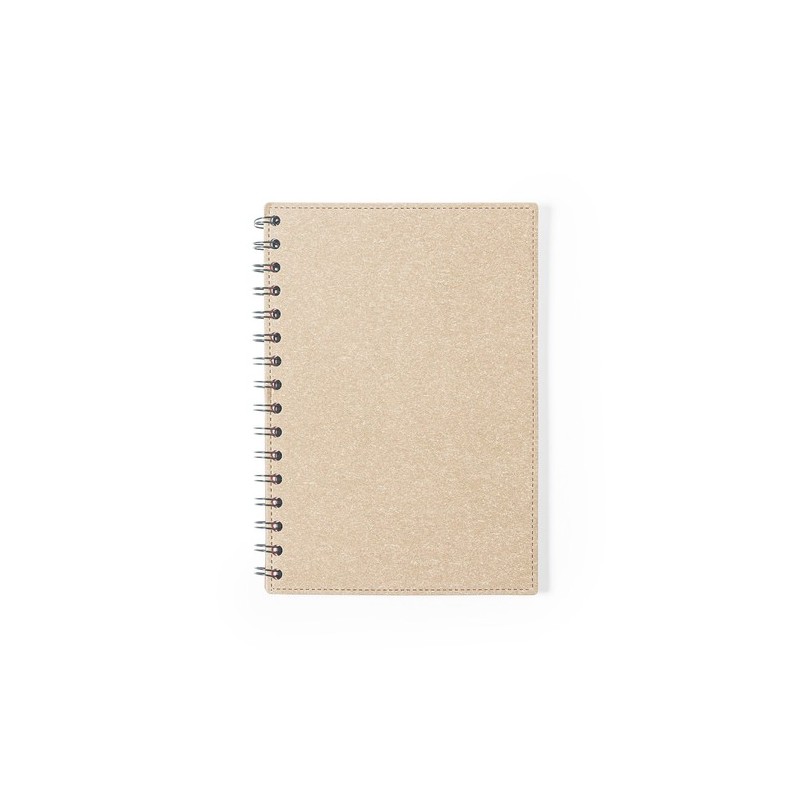 Cahier Éco-responsable Pratique Personnalisé A5 Idina pas cher Matières : carton recyclé Couleurs : naturel