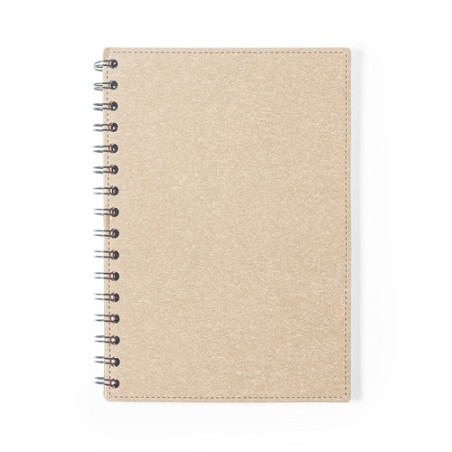 Cahier Éco-responsable Pratique Personnalisé A5 Idina pas cher Matières : carton recyclé Couleurs : naturel