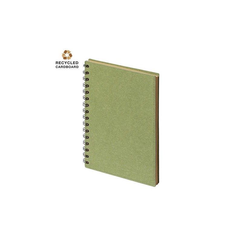 Cahier Éco-responsable Pratique Personnalisé A5 Idina pas cher Matières : carton recyclé Couleurs : naturel impression haute déf