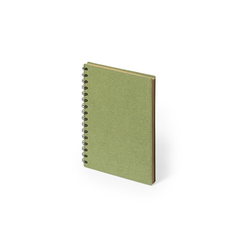 Cahier Éco-responsable Pratique Personnalisé A5 Idina pas cher Matières : carton recyclé Couleurs : naturel cadeau collaborateur
