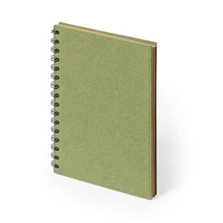 Cahier Éco-responsable Pratique Personnalisé A5 Idina pas cher Matières : carton recyclé Couleurs : naturel cadeau collaborateur