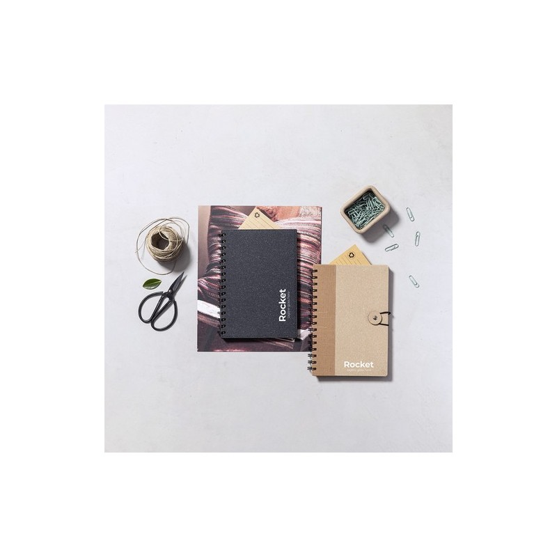 Cahier Éco-responsable Pratique Personnalisé A5 Idina pas cher Matières : carton recyclé Couleurs : naturel objet promo petit bu