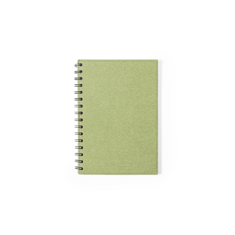 Cahier Éco-responsable Pratique Personnalisé A5 Idina pas cher Matières : carton recyclé Couleurs : naturel cadeau affaires élég