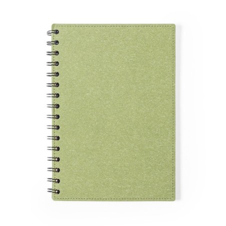 Cahier Éco-responsable Pratique Personnalisé A5 Idina pas cher Matières : carton recyclé Couleurs : naturel cadeau affaires élég