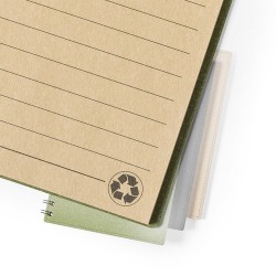 Cahier Éco-responsable Pratique Personnalisé A5 Idina pas cher Matières : carton recyclé Couleurs : noir goodies personnalisé en