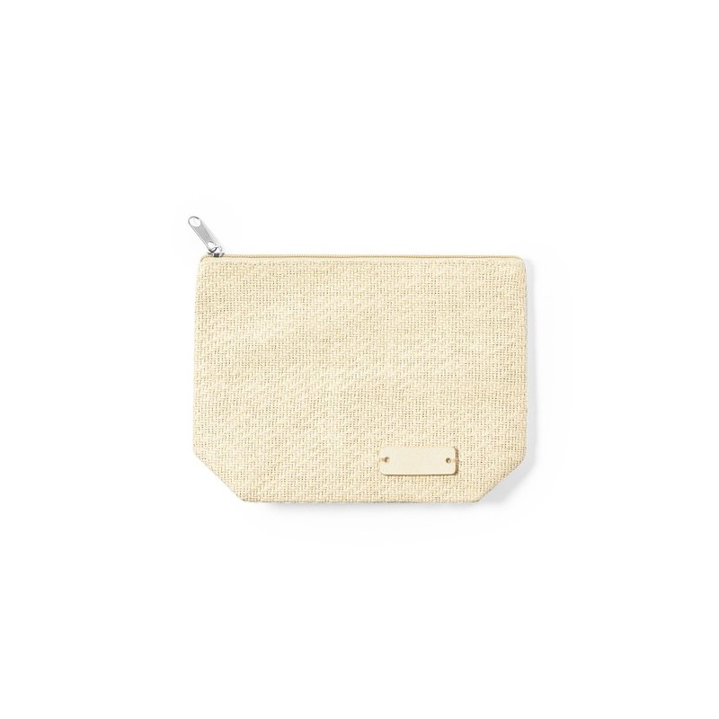 Nécessaire Personnalisée Éco-responsable Pochette Chack Matières : Synthétique Couleurs : naturel