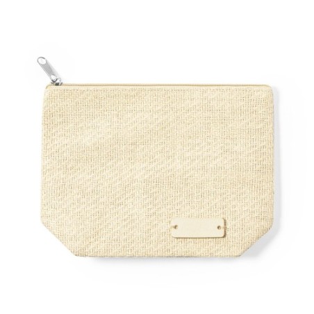Nécessaire Personnalisée Éco-responsable Pochette Chack Matières : Synthétique Couleurs : naturel