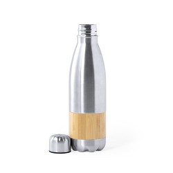 Bouteille Éco-responsable Personnalisable Guiver Matières : bambou Couleurs : argenté