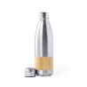 Bouteille Éco-responsable Personnalisable Guiver Matières : bambou Couleurs : argenté