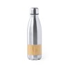 Bouteille Éco-responsable Personnalisable Guiver Matières : bambou Couleurs : argenté cadeau entreprise pas cher