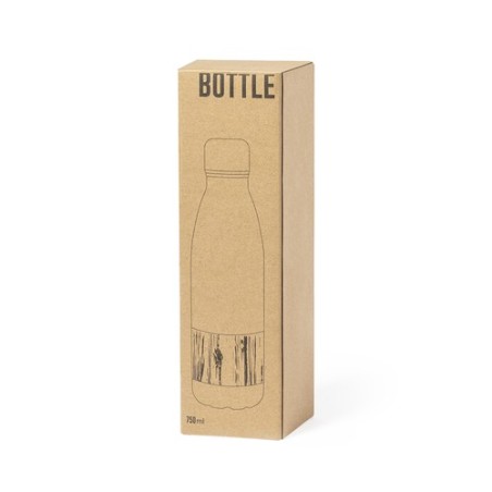 Bouteille Éco-responsable Personnalisable Guiver Matières : bambou Couleurs : argenté marquage laser ultra précis