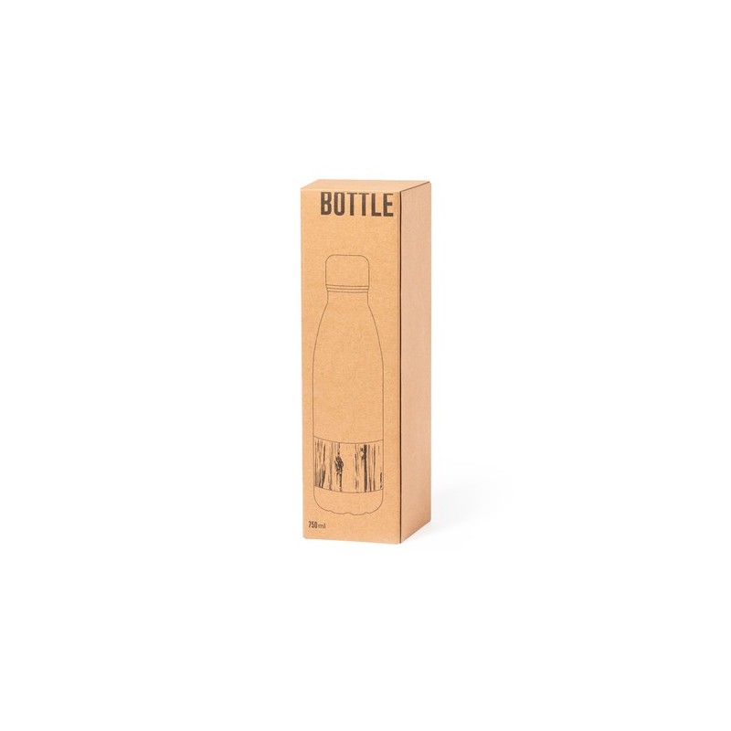 Bouteille Éco-responsable Personnalisable Guiver Matières : bambou Couleurs : argenté livraison express 24h 48h