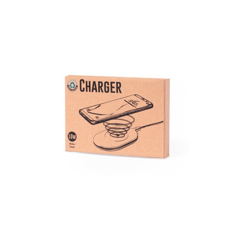 Chargeur Éco-responsable Personnalisé 10W Zosmal RCS Matières : ABS recyclé Couleurs : blanc livraison express 24h 48h