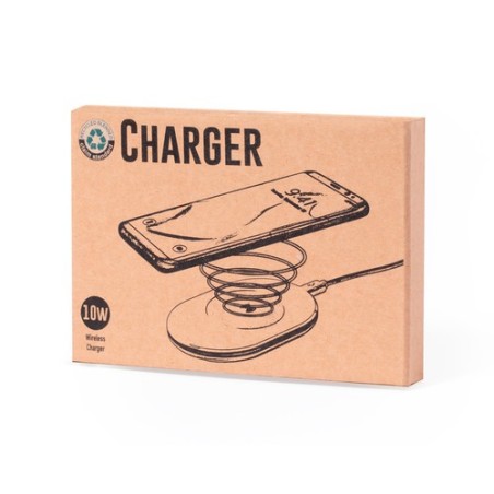 Chargeur Éco-responsable Personnalisé 10W Zosmal RCS Matières : ABS recyclé Couleurs : blanc livraison express 24h 48h