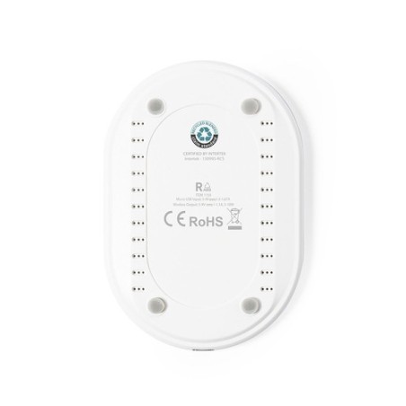 Chargeur Éco-responsable Personnalisé 10W Zosmal RCS Matières : ABS recyclé Couleurs : blanc objet promotionnel éco-responsable