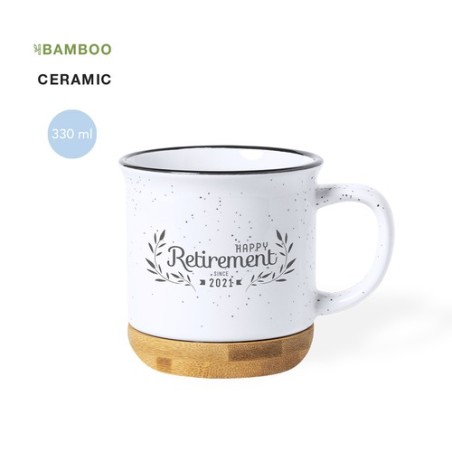 Tasse Personnalisée Élégante et Pratique pas cher - Larray Matières : bambou Couleurs : blanc personnalisable avec votre logo