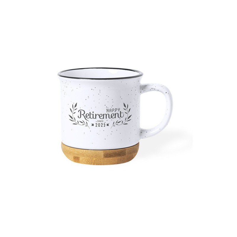 Tasse Personnalisée Élégante et Pratique pas cher - Larray Matières : bambou Couleurs : blanc cadeau entreprise pas cher