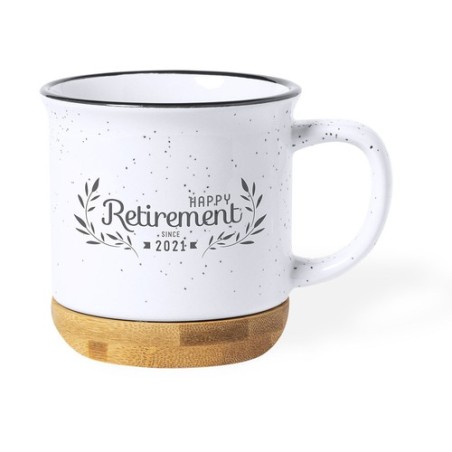 Tasse Personnalisée Élégante et Pratique pas cher - Larray Matières : bambou Couleurs : blanc cadeau entreprise pas cher