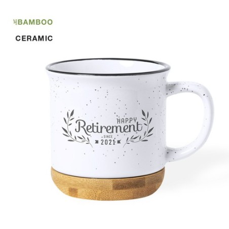 Tasse Personnalisée Élégante et Pratique pas cher - Larray Matières : bambou Couleurs : blanc goodies publicitaire événementiel