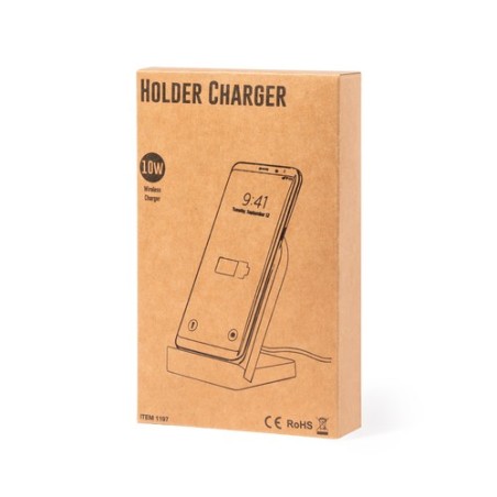 Chargeur Support Éco-responsable Innovant Personnalisé Noopy pas cher Matières : bambou Couleurs : blanc livraison express 24h 4