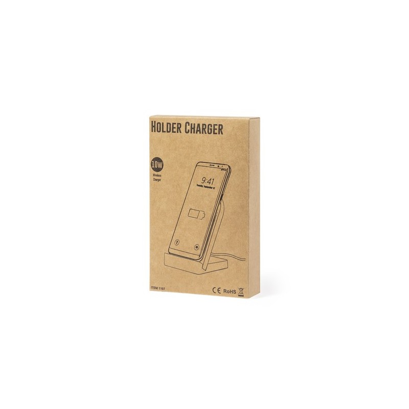 Chargeur Support Éco-responsable Innovant Personnalisé Noopy pas cher Matières : bambou Couleurs : blanc objet promotionnel éco-