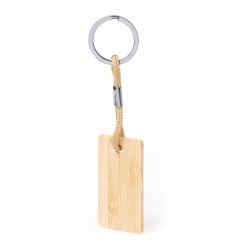 Porte-Clés Éco-responsable Personnalisable - Recbam Matières : bambou Couleurs : rouge cadeau affaires élégant