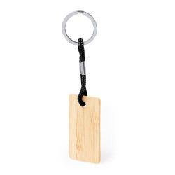 Porte-Clés Éco-responsable Personnalisable - Recbam Matières : bambou Couleurs : rouge objet promotionnel éco-responsable