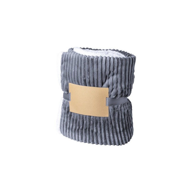 Couverture personnalisée confortable et stylée - Karovix pas cher Matières : polaire Couleurs : bleu marine impression logo haut