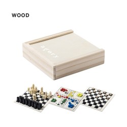 Set personnalisé de jeux Parchess - Échecs, dames et Parcheesi pas cher Matières : bois