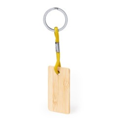 Porte-Clés Éco-responsable Personnalisable - Recbam Matières : bambou Couleurs : rouge cadeau affaires élégant