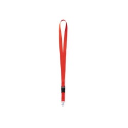 Lanyard Publicitaire Personnalisé Éco-responsable Kunel Matières : polyester Couleurs : rouge