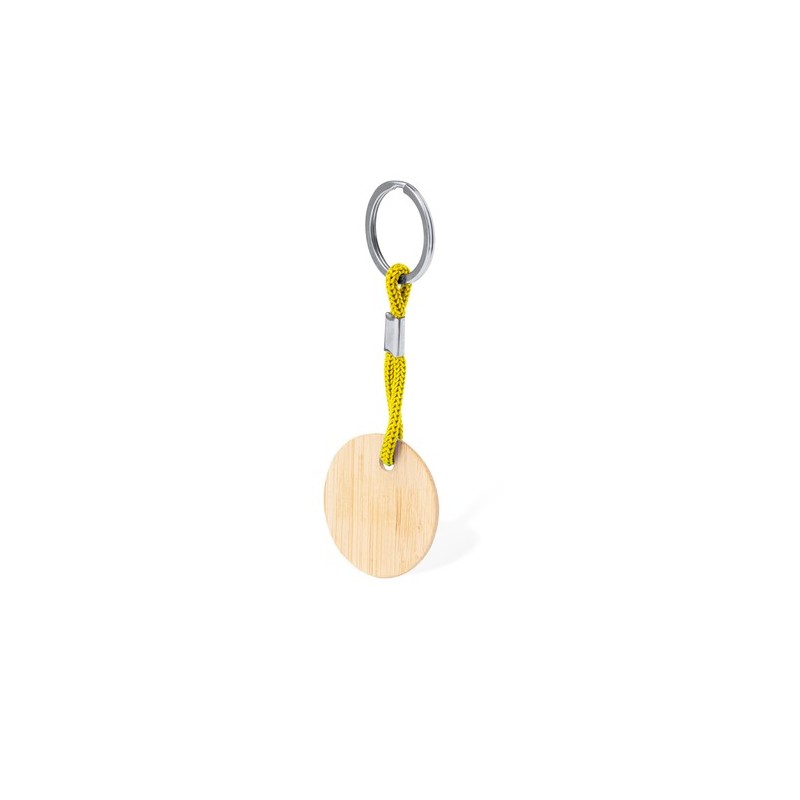 Porte-Clés Éco-responsable Personnalisable - Cirbam Matières : bambou Couleurs : naturel cadeau entreprise pas cher