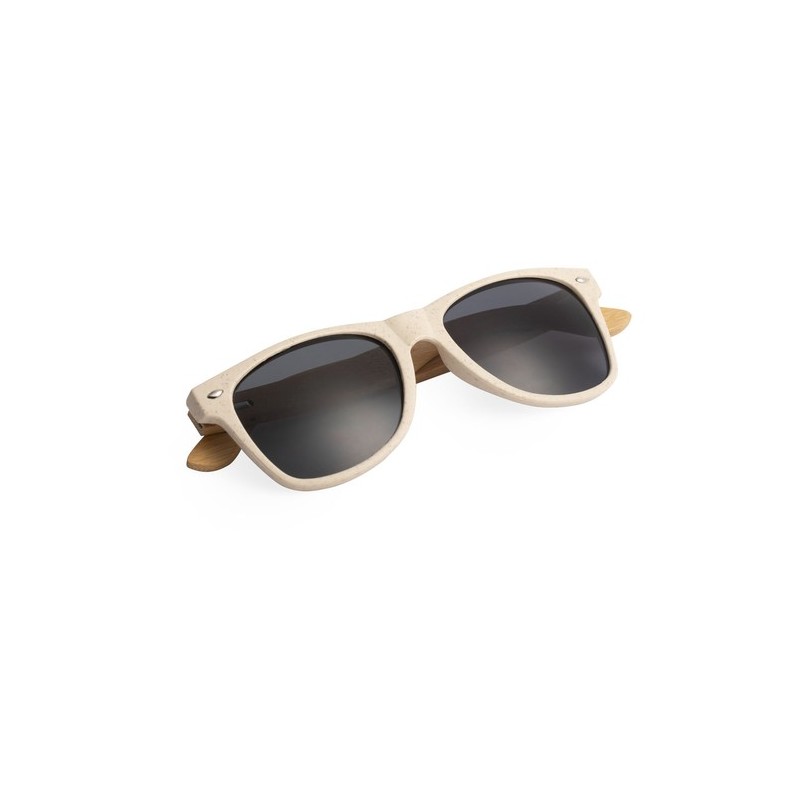 Lunettes de soleil personnalisées UV400 pas cher - Tinex Matières : bambou Couleurs : naturel cadeau entreprise pas cher