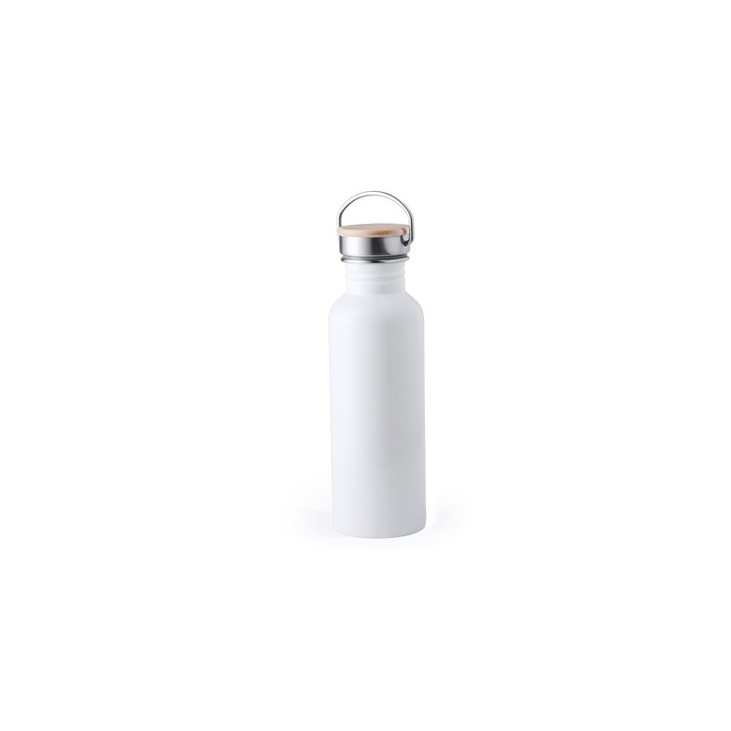 Gourde Personnalisable Éco-responsable Tulman - Bidon Matières : bambou Couleurs : bleu cadeau collaborateur premium