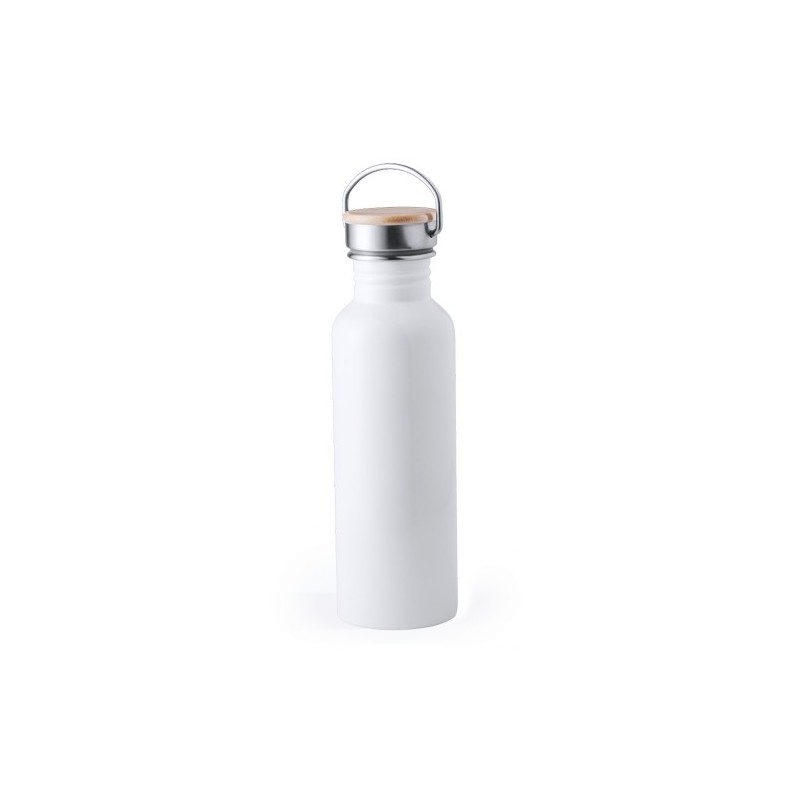 Gourde Personnalisable Éco-responsable Tulman - Bidon Matières : bambou Couleurs : bleu objet promotionnel éco-responsable