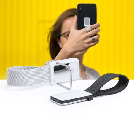 Support Smartphone Personnalisé Éco-responsable Manfix Couleurs : gris cadeau entreprise pas cher