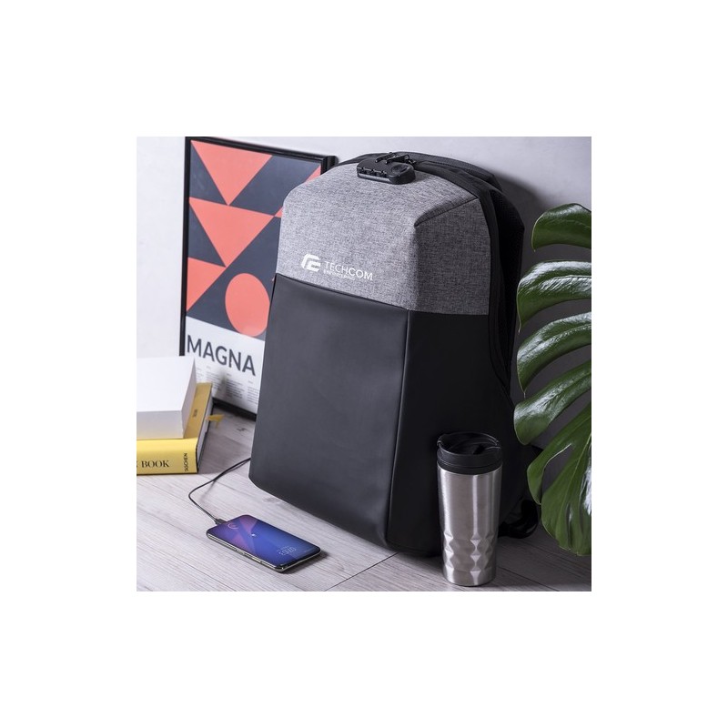 Sac à Dos Antivol Pratique et Élégant Personnalisé Ranley pas cher Matières : polyester Couleurs : gris livraison express 24h 48