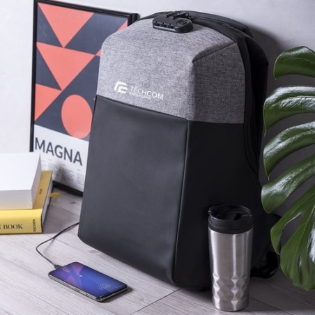 Sac à Dos Antivol Pratique et Élégant Personnalisé Ranley pas cher Matières : polyester Couleurs : gris livraison express 24h 48