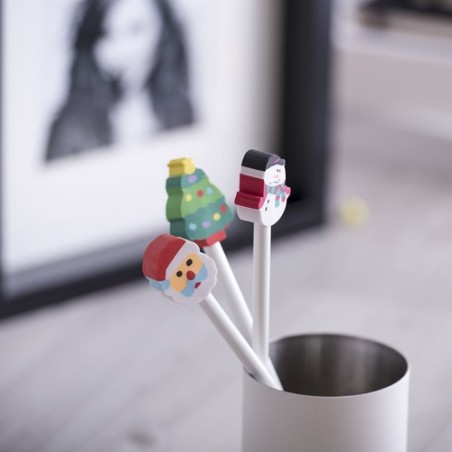 Crayon Personnalisé Publicitaire Miffet Matières : bois Couleurs : blanc objet promotionnel éco-responsable