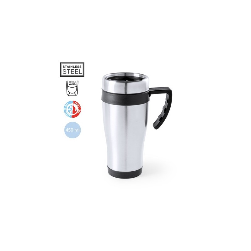 Tasse Isotherme Thermique Personnalisée Carson Matières : acier inoxydable Couleurs : bleu goodies entreprise design