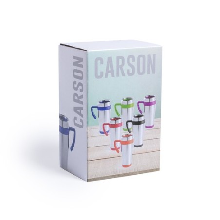 Tasse Isotherme Thermique Personnalisée Carson Matières : acier inoxydable Couleurs : bleu personnalisation sur mesure