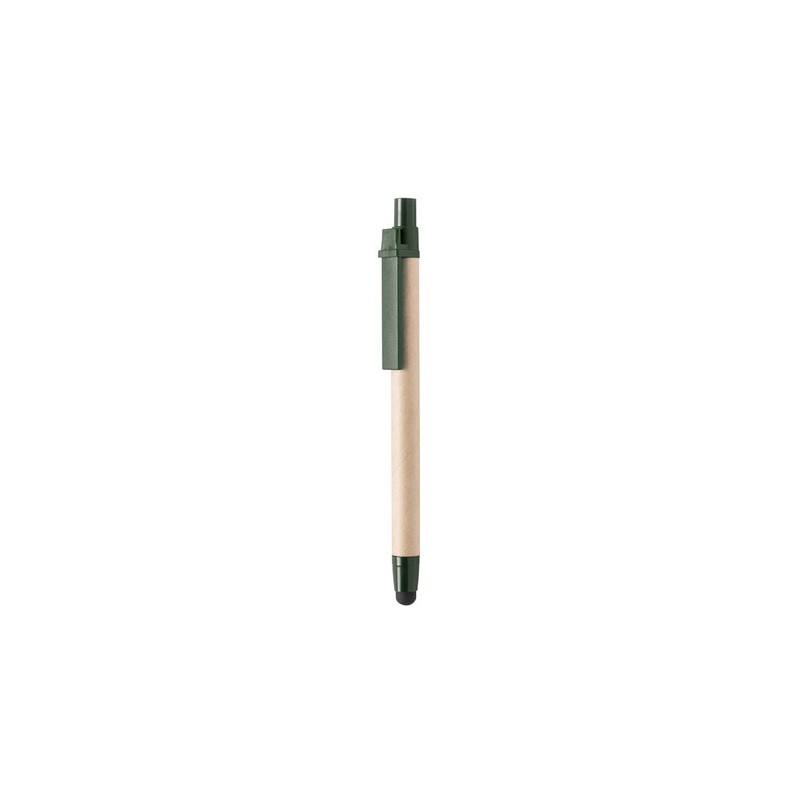 Stylet Bille Éco-responsable Personnalisé Pratique Économique - Than Matières : carton recyclé Couleurs : vert personnalisable a
