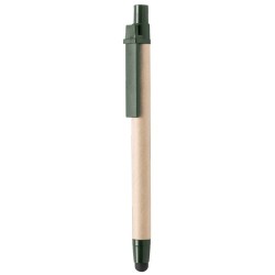 Stylet Bille Éco-responsable Personnalisé Pratique Économique - Than Matières : carton recyclé Couleurs : vert goodies publicita