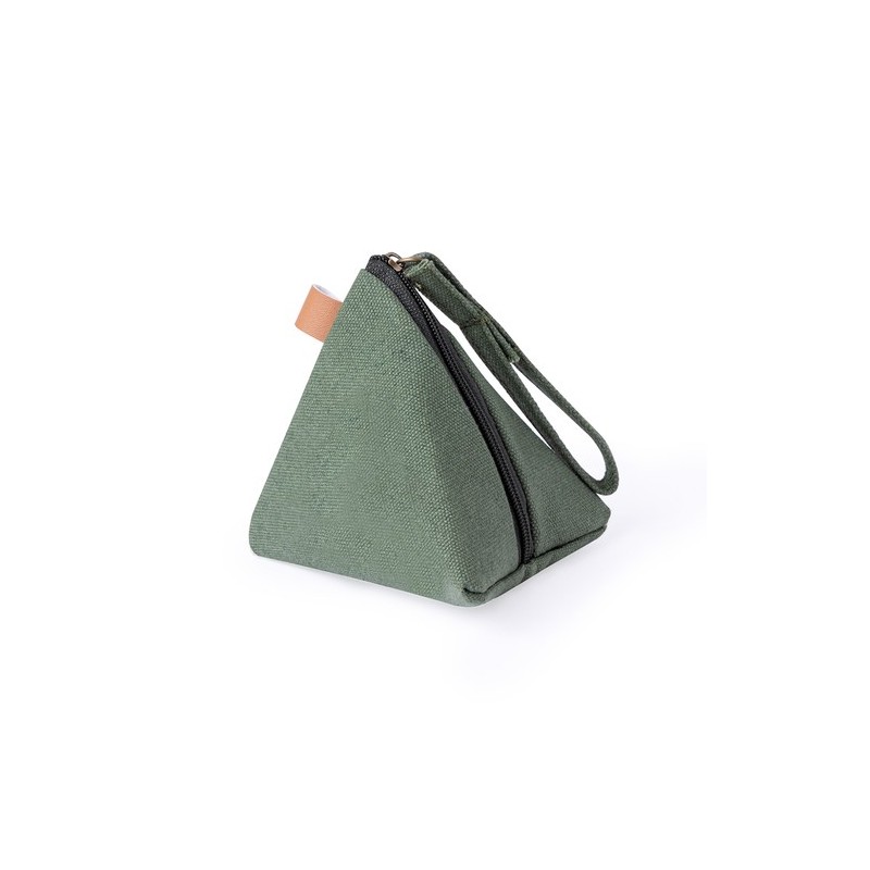 Porte Monnaie Éco-responsable Cadeau d'Entreprise Idéal - Zarynix Matières : toile Couleurs : vert cadeau collaborateur premium